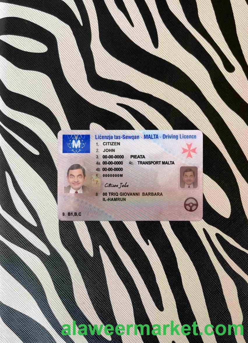 Malta driving license photolook FRONT